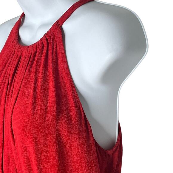 Kate Spade Katie Dress Size 4 Crepe Zip Back Tie Neck Red Cocktail Event Party - Picture 8 of 15